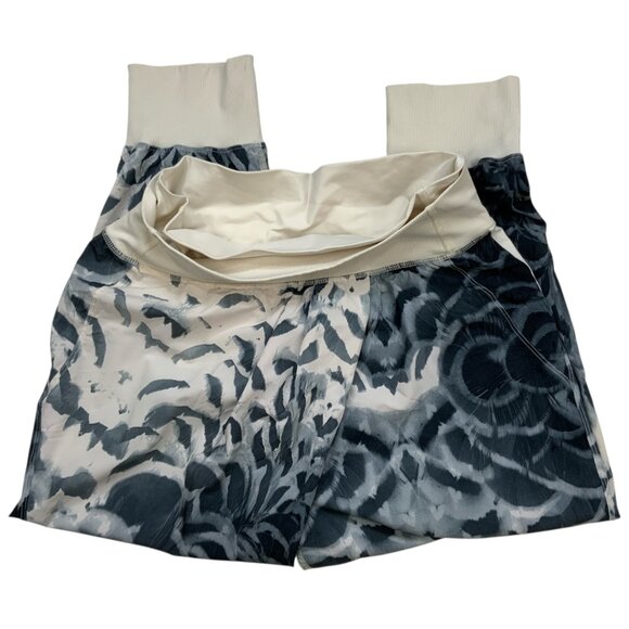 Lululemon Dance To Yoga Pants 10 Pretty Plume Angel Wing Adjustable Waist Crop - Picture 3 of 14